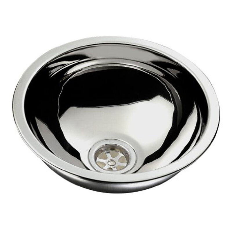 Ambassador Half-Sphere Sink, Ultra Mirror, 11-1/2" dia., 1-1/2" Drain image number 1